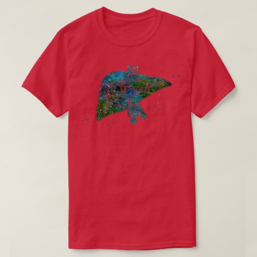 Human Liver Anatomy T-shirt (Design voorkant)