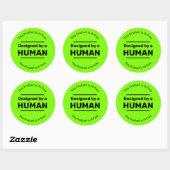 Human Made - Geen AI - Heldergroen met aangepaste  Ronde Sticker (Vel)