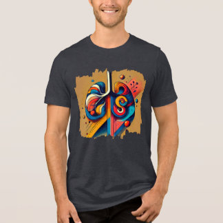 Human Pulse – Geometrische digitale kunst T-shirt