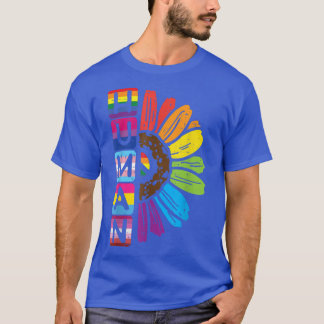 Human Rainbow Gay Sunflower Cute LGBTQ Pride Flags T-shirt