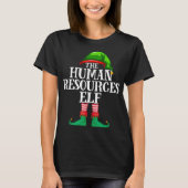 Human Resources Elf Matching met Kerstmis Pajama T-shirt (Voorkant)