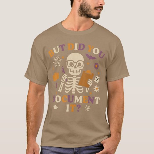 Human Resources HR Halloween But Did You Document  T-shirt (Voorkant)