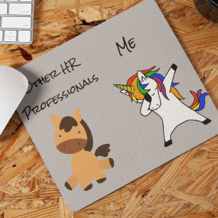 Human Resources HR Unicorn Horse Funny Gift Muismat