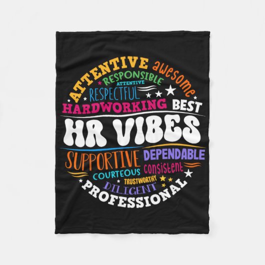 Human Resources Hr Vibes Analyst Employee Apprecia Fleece Deken (Voorkant)