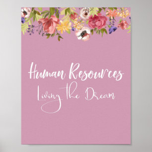 Human Resources Living the Dream HR Cubicle Kantoo Poster