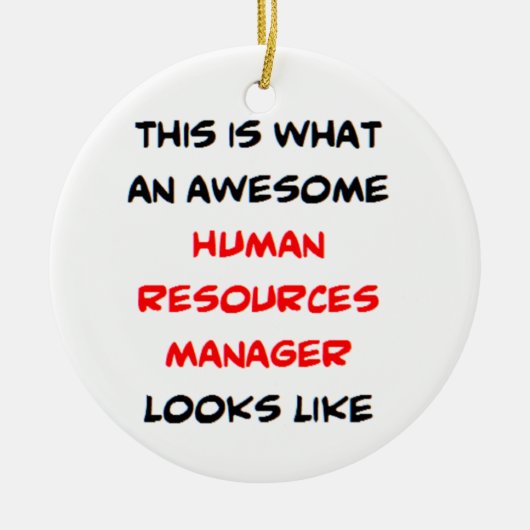 human resources manager, awesome keramisch ornament (Voorkant)