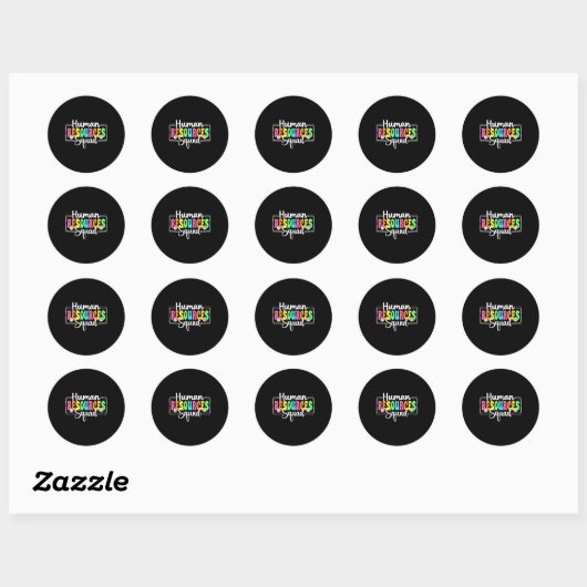 Human Resources Squad Back To School Hr Crew Ronde Sticker (Vel)