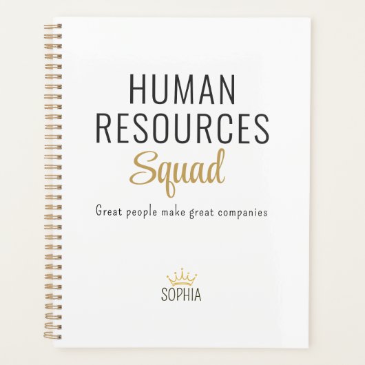Human Resources Squad – Personalized Planner (Devant)