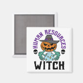 Human Resources witch HR Halloween Magneet (Voorkant / Achterkant)