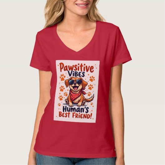 Human’s Best Friend Cute Dog T-shirt (Voorkant)