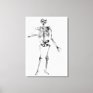 Human Skeleton Canvas Afdruk