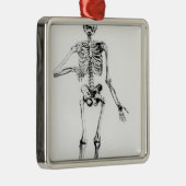 Human Skeleton Metalen Ornament (Rechts)
