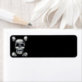 Human Skulls Black Return Address Labels (Insitu)