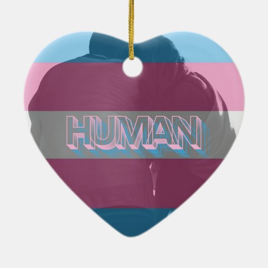 Human Trans Pride Ornament (Achterkant)
