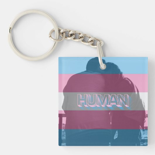 Human Trans Pride Sleutelhanger (Voorkant)