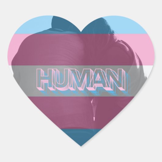 Human Trans Pride Stickers (Voorkant)
