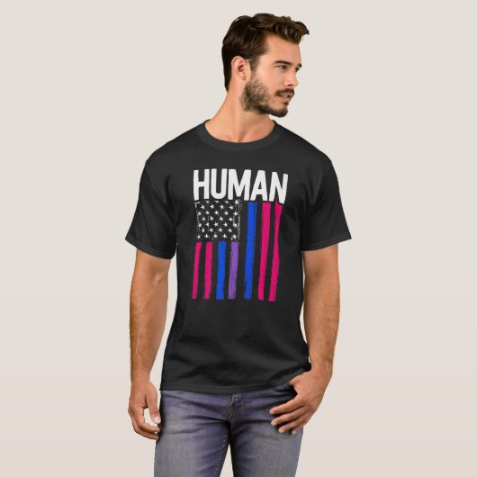 Human Transgender Pride Trans Ally Flag Proud Lgbt T-shirt (Voorkant volledig)