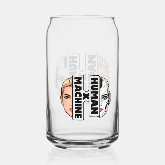 HUMAN x MACHINE Blikvorm Glas (Achterkant)