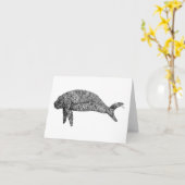 HuManatee Notecards Kaart (Gele Bloem)