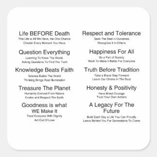 Humandamenten Vierkante Sticker