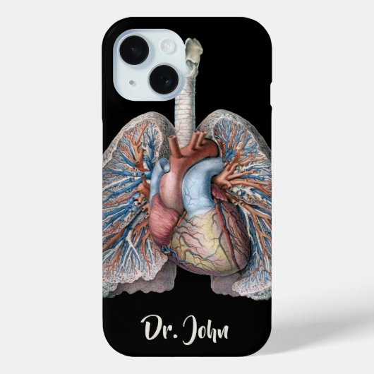  humane anatomie longen hartorganen bloed Case-Mate iPhone case (Achterkant)