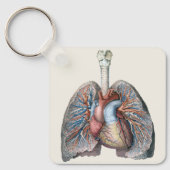  humane anatomie longen hartorganen bloed sleutelhanger (Voorkant)