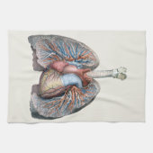  humane anatomie longen hartorganen bloed theedoek (Horizontaal)