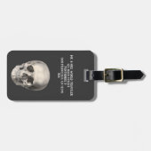  humane anatomische schedel, Halloween Skeleton Bagagelabel (Voorkant horizontaal)