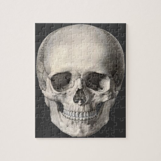 humane anatomische schedel, Halloween Skeleton Legpuzzel (Verticaal)