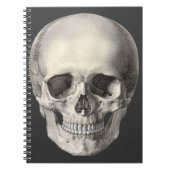 humane anatomische schedel, Halloween Skeleton Notitieboek (Voorkant)