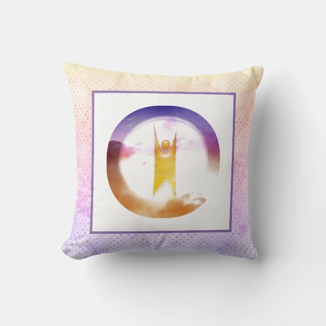 Humanist Happy Human Clouds Kussen (Voorkant)