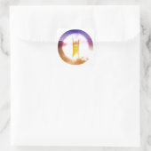 Humanistisch symbool vierkante sticker (Tas)