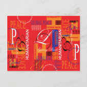 Humanitair graffiti-Briefkaart Briefkaart (Voorkant)