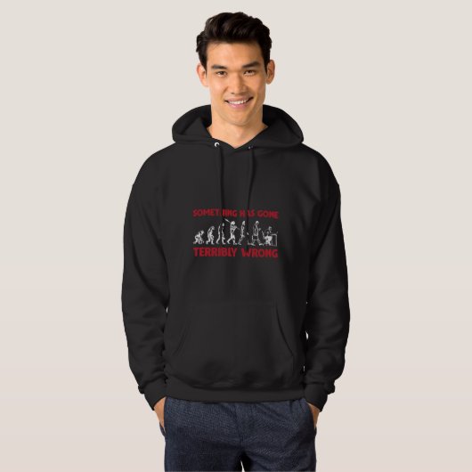 Humanitaire evolutie Computer Nerd Video Gamer Hoodie (Voorkant volledig)