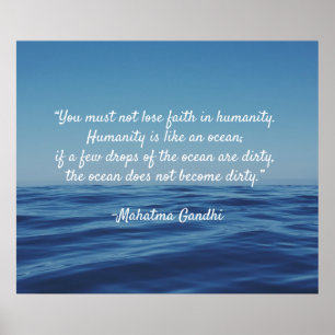 Humanitaire Ocean Quote Poster