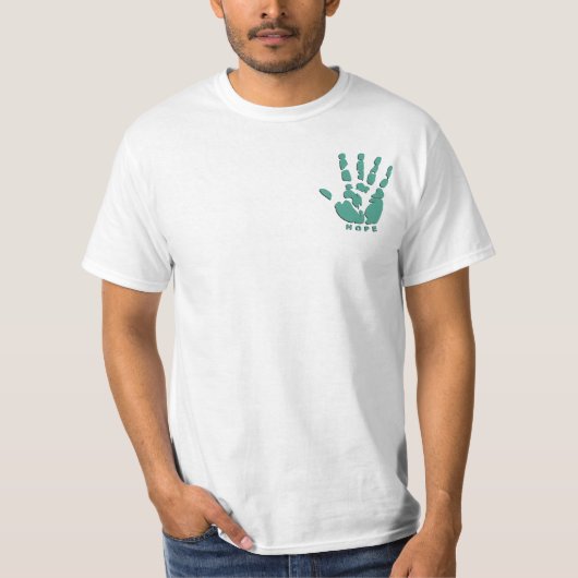Humanitaire palm t-shirt (Voorkant)