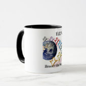 Humanité une tasse de café de sonnerie du monde (Devant gauche)