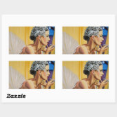 Humanity Ballerina Rechthoekige Sticker (Vel)