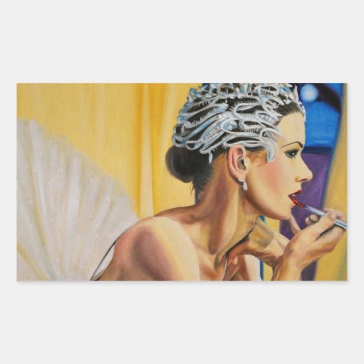 Humanity Ballerina Rechthoekige Sticker (Voorkant)