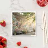 Humanity Symbolic Graffiti On Brick Wall Mural Servet (Insitu)