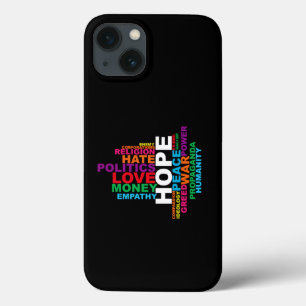 Humanity Word Cloud iPhone 13 Hoesje