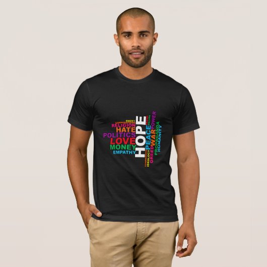 Humanity Word Cloud T-shirt (Voorkant volledig)