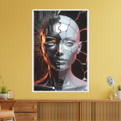 Humanoid Artificial Intelligence Canvas Afdruk (Insitu (Woonkamer))