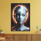 Humanoid Artificial Intelligence Canvas Afdruk (Insitu (Woonkamer))