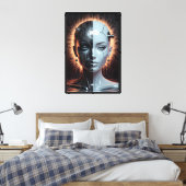 Humanoid Artificial Intelligence Canvas Afdruk (Insitu (Slaapkamer))