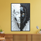 Humanoid Artificial Intelligence Canvas Afdruk (Insitu (Woonkamer))