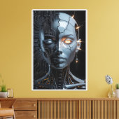 Humanoid Artificial Intelligence Canvas Afdruk (Insitu (Woonkamer))