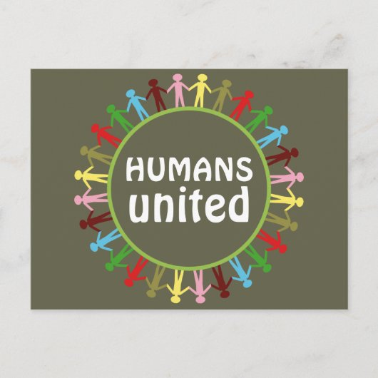 HUMANS UNITED Peace Briefkaart (Voorkant)