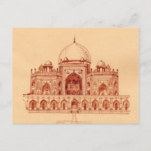 Humayun's tomb briefkaart