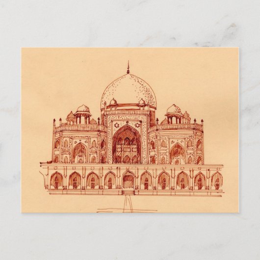 Humayun's tomb briefkaart (Voorkant)